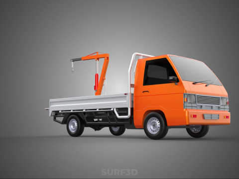 SHIPMENT FOLDABLE HYDRAULIC LIFT JIB CRANE DROPSIDE PICKUP TRUCK 3D Модель