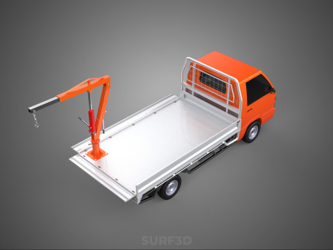 SHIPMENT FOLDABLE HYDRAULIC LIFT JIB CRANE DROPSIDE PICKUP TRUCK 3D Модель
