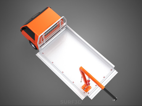 SHIPMENT FOLDABLE HYDRAULIC LIFT JIB CRANE DROPSIDE PICKUP TRUCK 3D Модель