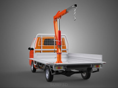 SHIPMENT FOLDABLE HYDRAULIC LIFT JIB CRANE DROPSIDE PICKUP TRUCK 3D Модель
