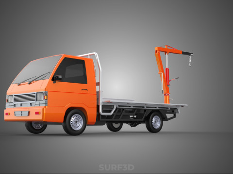 SHIPMENT FOLDABLE HYDRAULIC LIFT JIB CRANE DROPSIDE PICKUP TRUCK 3D Модель