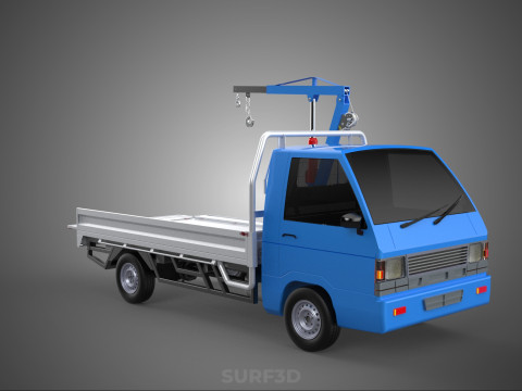 DROPSIDE JIB CRANE LIFTER HOIST HAND WINCH BED GATE PICKUP TRUCK Modello 3D