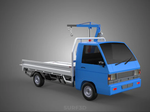 DROPSIDE JIB CRANE LIFTER HOIST HAND WINCH BED GATE PICKUP TRUCK 3D Model