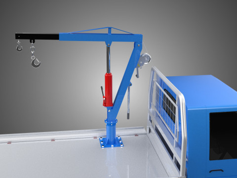 DROPSIDE JIB CRANE LIFTER HOIST HAND WINCH BED GATE PICKUP TRUCK Modello 3D