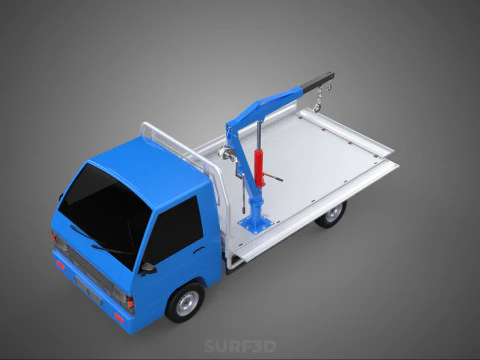 DROPSIDE JIB CRANE LIFTER HOIST HAND WINCH BED GATE PICKUP TRUCK 3D Model