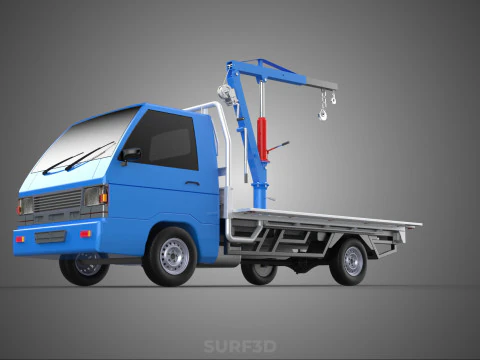 DROPSIDE JIB CRANE LIFTER HOIST HAND WINCH BED GATE PICKUP TRUCK 3D Model