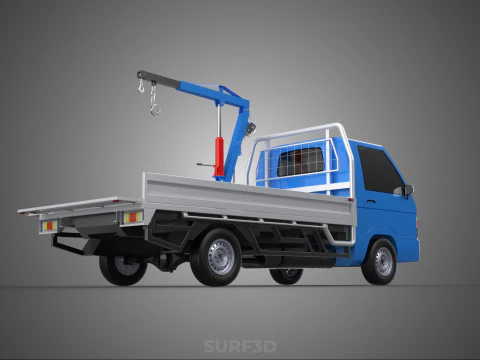 DROPSIDE JIB CRANE LIFTER HOIST HAND WINCH BED GATE PICKUP TRUCK 3D Model