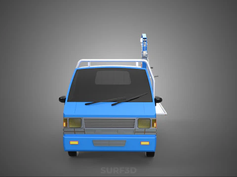 DROPSIDE JIB CRANE LIFTER HOIST HAND WINCH BED GATE PICKUP TRUCK 3D Model