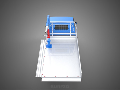 DROPSIDE JIB CRANE LIFTER HOIST HAND WINCH BED GATE PICKUP TRUCK Modello 3D