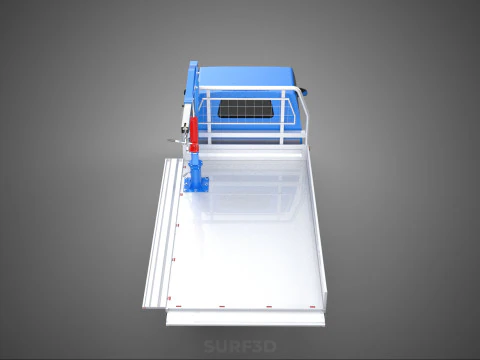 DROPSIDE JIB CRANE LIFTER HOIST HAND WINCH BED GATE PICKUP TRUCK 3D Model
