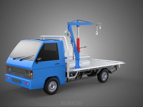 DROPSIDE JIB CRANE LIFTER HOIST HAND WINCH BED GATE PICKUP TRUCK Modello 3D