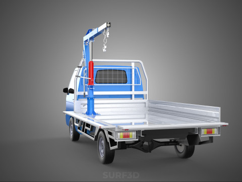 DROPSIDE JIB CRANE LIFTER HOIST HAND WINCH BED GATE PICKUP TRUCK Modello 3D