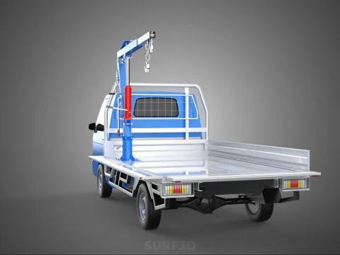 DROPSIDE JIB CRANE LIFTER HOIST HAND WINCH BED GATE PICKUP TRUCK 3D Model