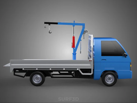 DROPSIDE JIB CRANE LIFTER HOIST HAND WINCH BED GATE PICKUP TRUCK 3D Model