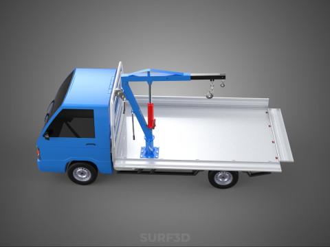 DROPSIDE JIB CRANE LIFTER HOIST HAND WINCH BED GATE PICKUP TRUCK Modello 3D