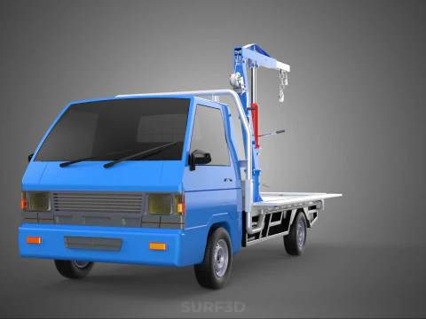 DROPSIDE JIB CRANE LIFTER HOIST HAND WINCH BED GATE PICKUP TRUCK 3D Model