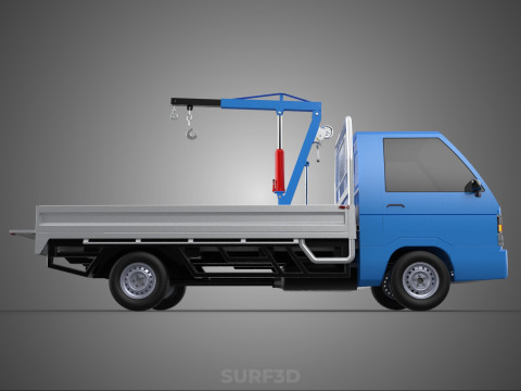 DROPSIDE JIB CRANE LIFTER HOIST HAND WINCH BED GATE PICKUP TRUCK Modello 3D