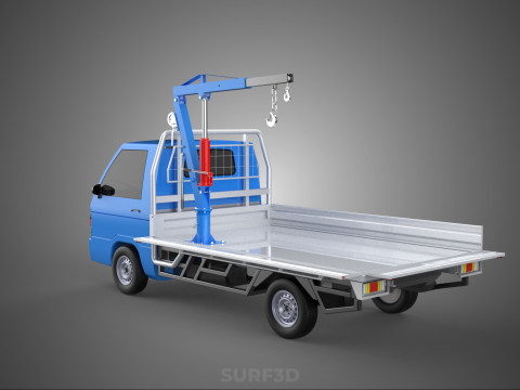 DROPSIDE JIB CRANE LIFTER HOIST HAND WINCH BED GATE PICKUP TRUCK Modello 3D