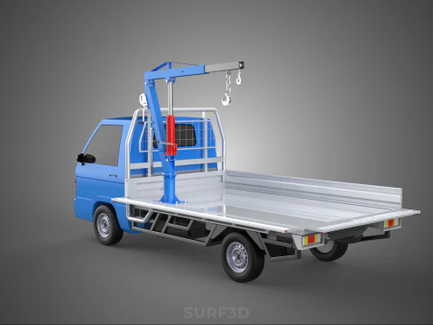DROPSIDE JIB CRANE LIFTER HOIST HAND WINCH BED GATE PICKUP TRUCK 3D Model