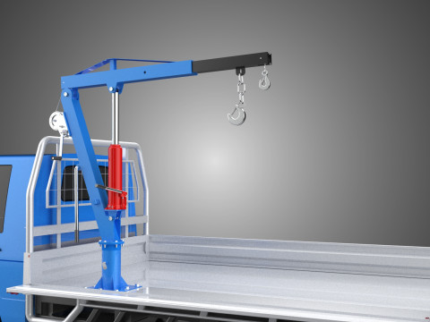 DROPSIDE JIB CRANE LIFTER HOIST HAND WINCH BED GATE PICKUP TRUCK Modello 3D