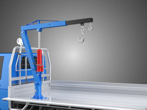 DROPSIDE JIB CRANE LIFTER HOIST HAND WINCH BED GATE PICKUP TRUCK 3D Model