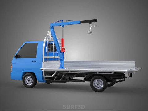 DROPSIDE JIB CRANE LIFTER HOIST HAND WINCH BED GATE PICKUP TRUCK 3D Model