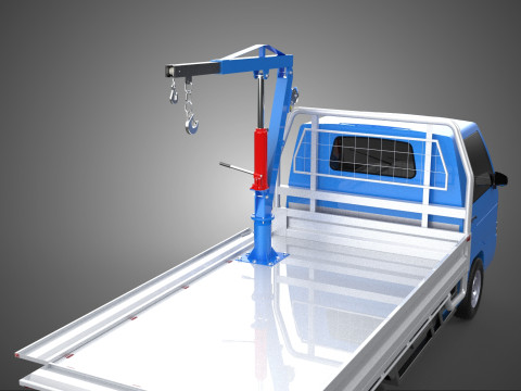 DROPSIDE JIB CRANE LIFTER HOIST HAND WINCH BED GATE PICKUP TRUCK Modello 3D