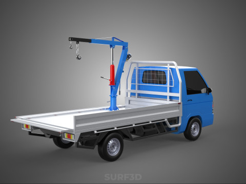 DROPSIDE JIB CRANE LIFTER HOIST HAND WINCH BED GATE PICKUP TRUCK Modello 3D