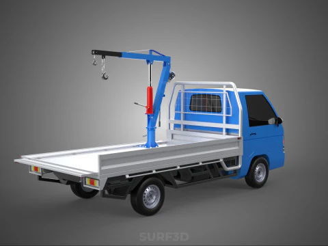 DROPSIDE JIB CRANE LIFTER HOIST HAND WINCH BED GATE PICKUP TRUCK 3D Model