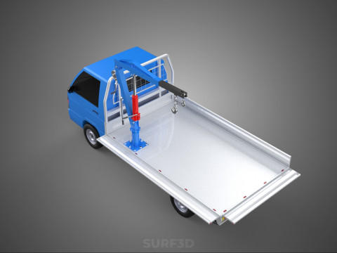 DROPSIDE JIB CRANE LIFTER HOIST HAND WINCH BED GATE PICKUP TRUCK Modello 3D