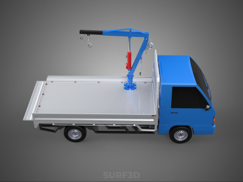 DROPSIDE JIB CRANE LIFTER HOIST HAND WINCH BED GATE PICKUP TRUCK Modello 3D