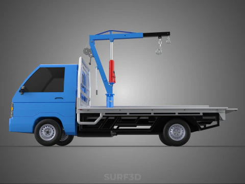 DROPSIDE JIB CRANE LIFTER HOIST HAND WINCH BED GATE PICKUP TRUCK 3D Model