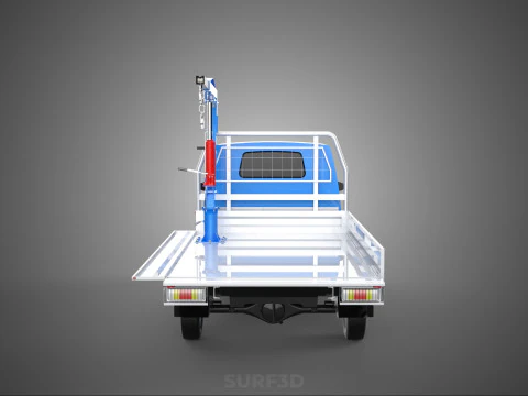 DROPSIDE JIB CRANE LIFTER HOIST HAND WINCH BED GATE PICKUP TRUCK 3D Model