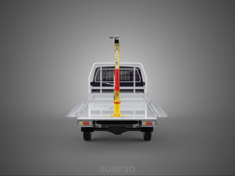 3 WAY WIDE DECK HYDRAULIC LIFT JIB CRANE DROP SIDE PICKUP TRUCK 3D 模型