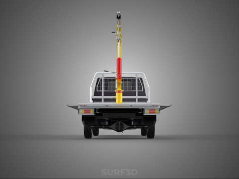 3 WAY WIDE DECK HYDRAULIC LIFT JIB CRANE DROP SIDE PICKUP TRUCK 3D 模型