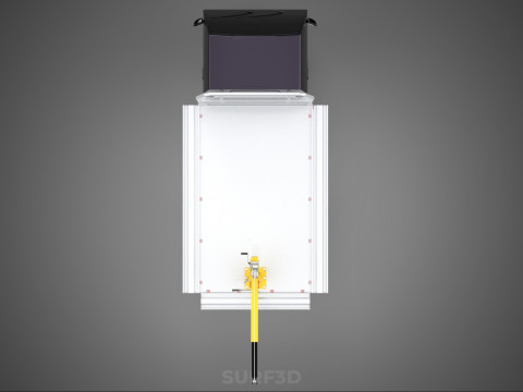 3 WAY WIDE DECK HYDRAULIC LIFT JIB CRANE DROP SIDE PICKUP TRUCK 3D 模型