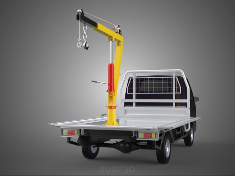 3 WAY WIDE DECK HYDRAULIC LIFT JIB CRANE DROP SIDE PICKUP TRUCK 3D 模型