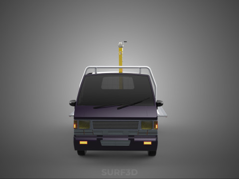 3 WAY WIDE DECK HYDRAULIC LIFT JIB CRANE DROP SIDE PICKUP TRUCK 3D 模型