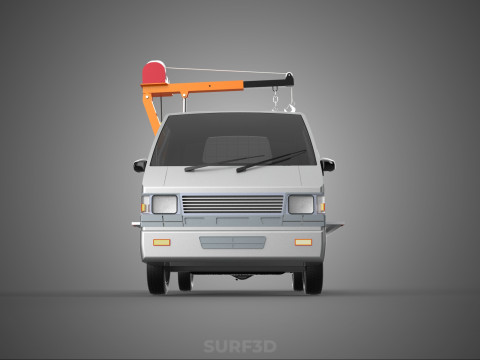 WIDE DECK JIB CRANE LIFT HOIST MOTOR WINCH HOOK TRUCK PICKUP CAR 3Dモデル
