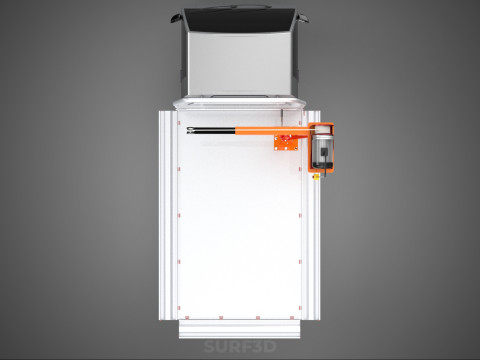 WIDE DECK JIB CRANE LIFT HOIST MOTOR WINCH HOOK TRUCK PICKUP CAR 3Dモデル