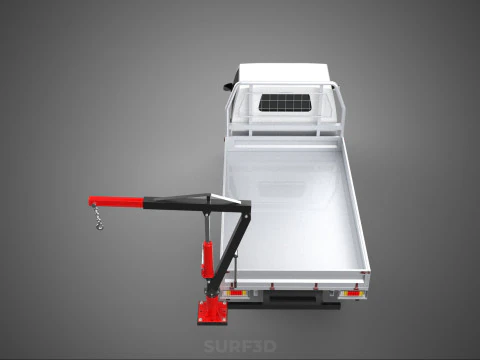 ATTACHMENT HYDRAULIC LIFT JIB CRANE WINCH FLATBED PICKUP TRUCK 3D Model