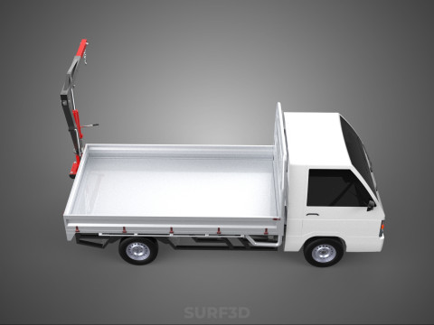 ATTACHMENT HYDRAULIC LIFT JIB CRANE WINCH FLATBED PICKUP TRUCK 3D Modell