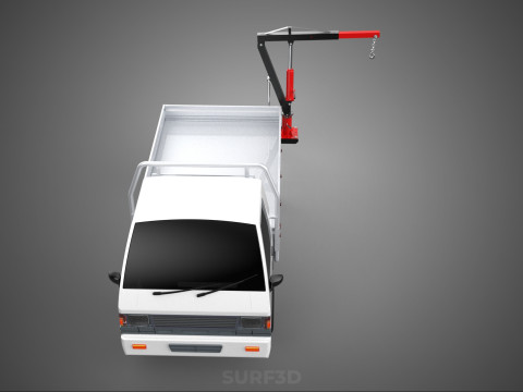 ATTACHMENT HYDRAULIC LIFT JIB CRANE WINCH FLATBED PICKUP TRUCK 3D Modell
