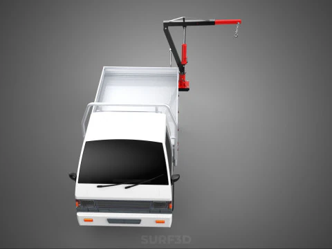 ATTACHMENT HYDRAULIC LIFT JIB CRANE WINCH FLATBED PICKUP TRUCK 3D Model
