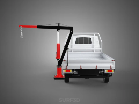 ATTACHMENT HYDRAULIC LIFT JIB CRANE WINCH FLATBED PICKUP TRUCK 3D Model