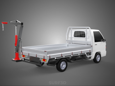 ATTACHMENT HYDRAULIC LIFT JIB CRANE WINCH FLATBED PICKUP TRUCK 3D Modell