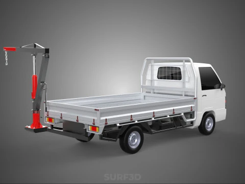 ATTACHMENT HYDRAULIC LIFT JIB CRANE WINCH FLATBED PICKUP TRUCK 3D Model