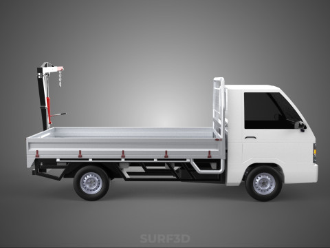 ATTACHMENT HYDRAULIC LIFT JIB CRANE WINCH FLATBED PICKUP TRUCK 3D Modell