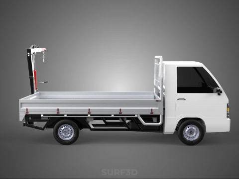 ATTACHMENT HYDRAULIC LIFT JIB CRANE WINCH FLATBED PICKUP TRUCK 3D Model