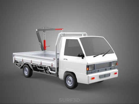 ATTACHMENT HYDRAULIC LIFT JIB CRANE WINCH FLATBED PICKUP TRUCK 3D Model